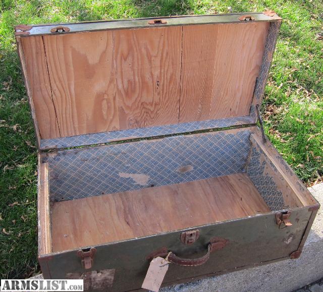 ARMSLIST For Sale Old Army trunk/foot locker