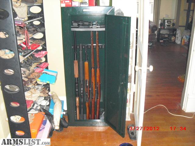 steel security stack on 8 gun cabinet. not even 3 weeks old. Looks brand new, comes with warranty, 2