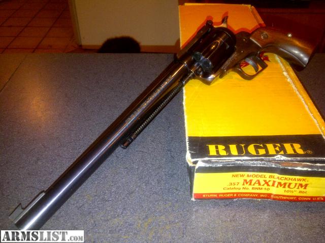 ARMSLIST - For Sale: Ruger 357 Maximum 10.5" barrel + box ...