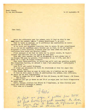 Typoscript (24 Septembre 66)