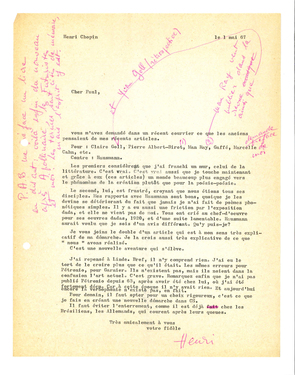 Typoscript (Le 1 Mai 67)