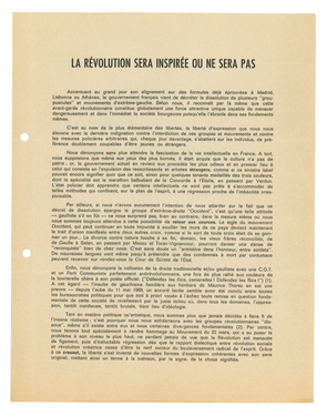 Manifest: La Révolution sera inspirée ou ne sera pas