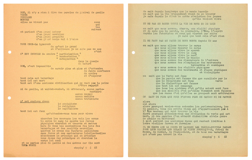 Typoscript (9 Juin 68)