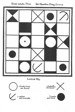 Insert 1 'Semi-idiotic Poem' by Ian Hamilton Finlay