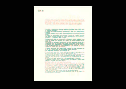 Excerpt from Diagonal Cero 23 - Manifest 'Para una Poesia Nueva Visual Y Fonica' by Pierre Garnier, 1962©image: M HKA