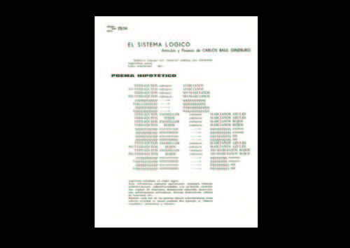 Excerpt from Diagonal Cero 23 - Carlos Raul Ginzburg 'El Sistema Logico'©image: M HKA