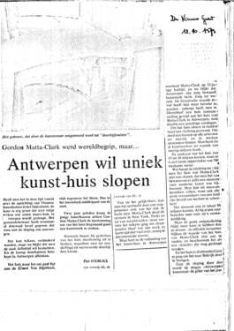 Antwerpen wil uniek kunst-huis slopen