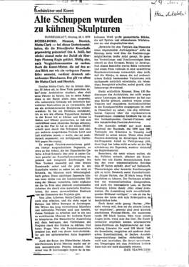 Alte Schuppen wurden zu kühnen Skulpturen