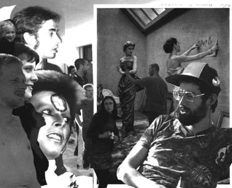 Ensemble – Collage, David Evrard, 2011 /
David Evrard made this collage with all the protagonists of the novel. It is a Photoshop collage that is included in the book.&#169;image: David Evrard