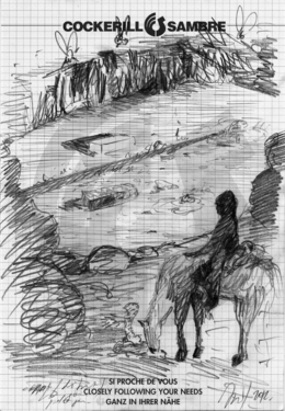 'Hangar',20 x 30 cm, 2012 /
Drawing for chapter 2 in the book 'The Spirit of Ectasy'&#169;image: David Evrard, 2012