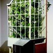 installation view 'Her Medication', sculpture based on a local building also described in the novel 'Stunning Lofts'. Solo show, Store, London, October 2004