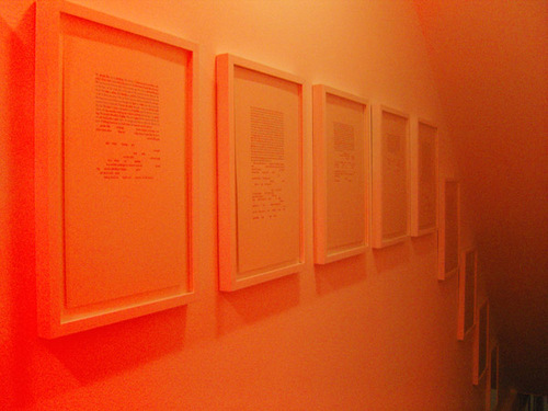 Since thier initial showing in 2008 at Stroom in The Hague, 7 of the 18 Spies have been confiscated by the AIVD. The 11 remaining spies are now exhibited with 7 blank papers.