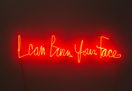 7mm Neon, transformers and wires, 2008. This installation was permanently altered in 2009 to reflect confiscations by the Dutch secret service, AIVD.