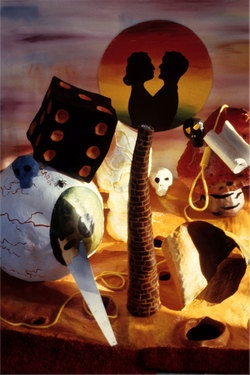 <p>Papier m&acirc;ch&eacute; and mixed media, 2m80 x 1m95 x 1m80, 1988</p>