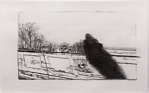 <p><em>Briefly (#4)</em>, 2013, charcoal on paper, 37 x 59 cm</p>&#169;Olga Chernysheva