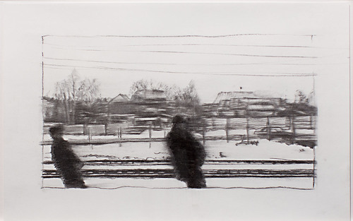 <p><em>Briefly (#6)</em>, 2013, charcoal on paper, 37 x 59 cm</p>&#169;Olga Chernysheva