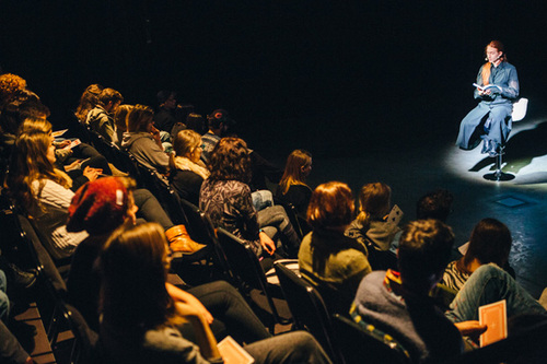 <p>Performance based on the reading of The Wheel of Fortune and its collective playing by the audience. 12 December 2014, Cricoteka, Krakow.</p>&#169;&#169;Fotostudio FILMLOVE