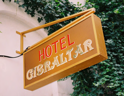 <p>Hotel Sign</p><p>HOTEL GIBRALTAR:<br />42 x 95 x 12 cm</p>