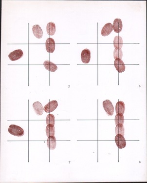 <p><em>Digitalsuite (for one finger &amp; six characters)</em> 2. Ink and paint on paper. Published in <em>Labris</em>, IX, 3, 1972</p>
&#169;scan:Simon Delobel, Hugo Voeten Art Center, 2018
