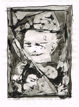 <p>The Bedwin Flux. The biter bit or the whole circuit towards oneself. 1989</p>
©scan: Wilfried Wynants