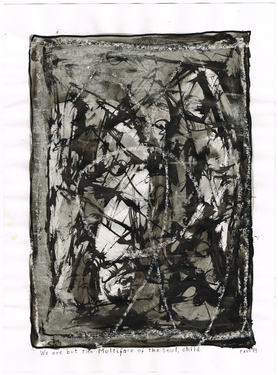 <p>The Bedwin Flux. We are but the Multiface of the soul, child. 1989</p>
©scan: Wilfried Wynants