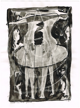 <p>The Bedwin Flux. TOMTIDDLER'S GROUND. 1989.<br />
Gepubliceerd in: Simon Delobel, <em>Leon Van Essche |LVE| |LAURENS| |RUTH ZWART| |RAUL|. </em> Herentals Art Center Hugo Voeten, 2018, p.58</p>
©scan: Wilfried Wynants