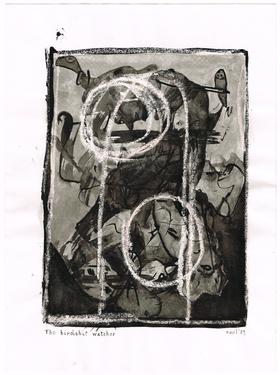 <p>The Bedwin Flux. The Birdshit watcher. 1989</p>
©scan: Wilfried Wynants