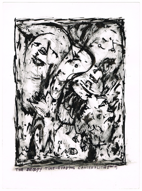 <p>The Bedwin Flux. THE SNOOPY TIME-EVADING CANCERALITIES. 1989</p>
©scan: Wilfried Wynants