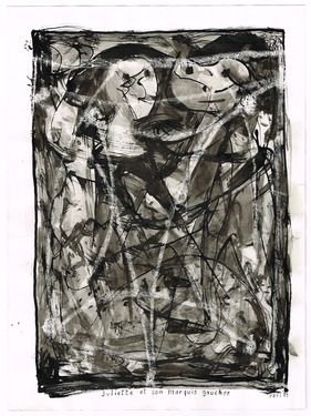 <p>The Bedwin Flux. Juliette et son marquis gaucher. 1989</p>
©scan: Wilfried Wynants