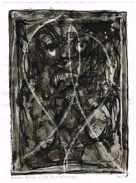 <p>The Bedwin Flux. Grand-Patron of the Shitholderies. 1990</p>
©scan: Wilfried Wynants