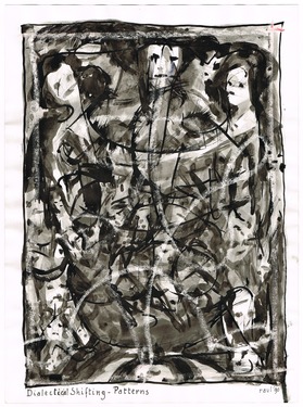 <p>The Bedwin Flux. Dialectical Shifting-Patterns. 1990</p>
©scan: Wilfried Wynants