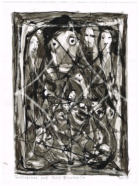 <p>The Bedwin Flux. Trollopinas and their Browbeater. 1990</p>
©scan: Wilfried Wynants