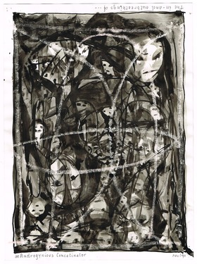 <p>The Bedwin Flux. The in- and outbreathings of // an Androgynous Concatinator. 1990</p>
©scan: Wilfried Wynants