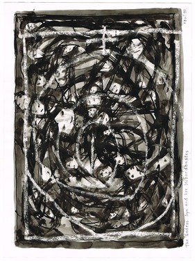 <p>The Bedwin Flux. The Godess Syn and her Subordonates. 1990</p>
©scan: Wilfried Wynants