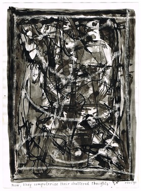 <p>The Bedwin Flux. Now they computerize their chattered thoughts. 1990</p>
©scan: Wilfried Wynants