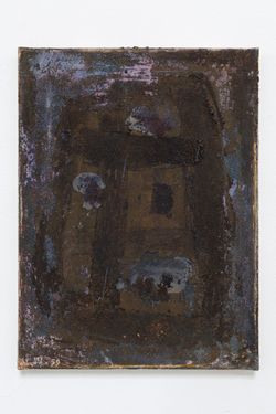 <p>Painting <em>Het resterende aanwezige</em> by Leon Van Essche, 1959.<br />
Oil paint on canvas.<br />
23.5 x 32 cm</p>
©photo: Isabel Arthuis, Hugo Voeten Art Center, 2018