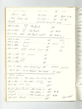 <p>List of works 1/2</p>&#169; Scan: CKV, 2020 - Jef Verheyen Archive