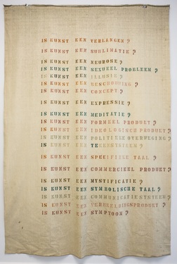 <p>L&eacute;a Lublin, <em>What is Art?</em>, 1977</p>
&#169;image:  M HKA