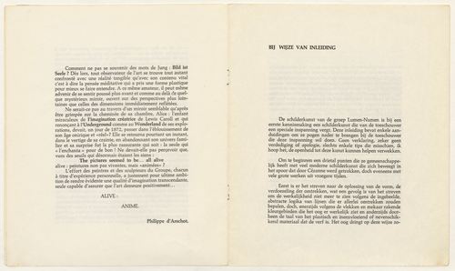 <p>Philippe d&#39;Arschot, &#39;&quot;Lumen-Numen&quot; - Quatri&egrave;me &eacute;tat&#39; (3/3) en&nbsp;Erik van Ruysbeek, &#39;Bij wijze van inleiding&#39; (1/3)</p>
