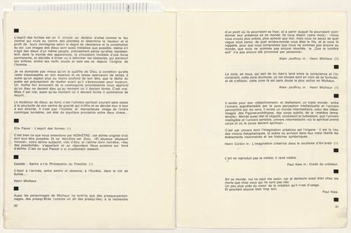 <p>Pagina 30-31: Kari Bert, &#39;Anthologie du numinaux&#39; / &#39;anthologie van het numineuze&#39; (2/3)</p>
