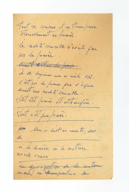 Tout se compose et se transforme éternellement en fumée