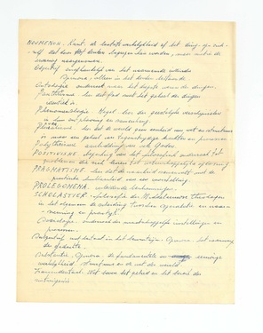 Lexicon: Noumenon - Objectief - Ontologie - Pantheïsme - Phenomenologie - Pluralisme - Polytheisme - Positivisme - Pragmatisme 