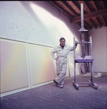 Portrait of Jef and his easel