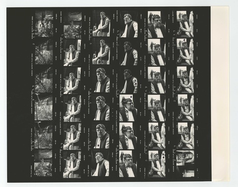 Contact sheets with portraits at atelier Ten Bosch