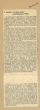 Anvers - Le Salon d'Art contemporain 1959...