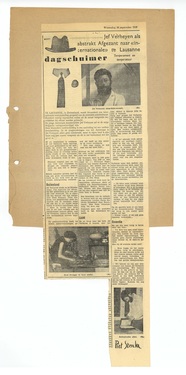 Jef Verheyen als abstrakt Afgezant naar "Internationale" te Lausanne