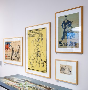 <p>&#39;Schoolstrijd&#39; posters&nbsp;from KADOC&nbsp;&nbsp;(exhibition view, MONOCULTURE &ndash; A Recent History, 2020, M HKA)</p>
&#169;&#169;Courtesy: KADOC-KU Leuven. Photo: Wim Van Eesbeek