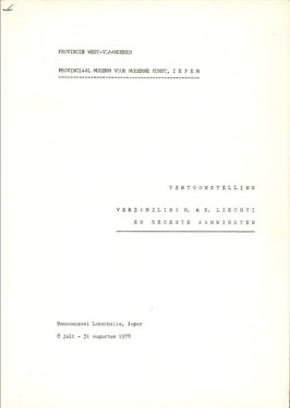 Verzameling H. & K. Liechti en recente aanwinsten (press release)