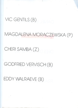 <p>Uitnodiging voor <em>&#39;10&#39;</em> (1990), Galerij Annemie Dubron - binnenzijde links</p>
&#169;&#169;Scan: CKV