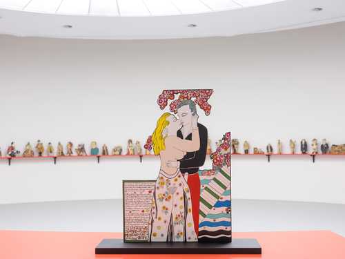 <p>Dorothy Iannone, <em>Les Amants</em>, 2010&nbsp; (installation view, <em>Dorothy Iannone &ndash; Love Is Forever, Isn&rsquo;t It?</em> October 5, 2023 &ndash; 21 January 2024, 2024, M HKA)<br />
Collection Dominique Amaudruz et Jean-Louis Guiramand, Monaco<span style="font-size:11pt"><span style="font-family:Calibri,sans-serif"><span dir="ltr" lang="EN-US" style="font-family:&quot;Arial&quot;,sans-serif">&nbsp;&nbsp;&nbsp;&nbsp;&nbsp;&nbsp;&nbsp; </span></span></span></p>
&#169;  Dorothy Iannone. Photo: M HKA